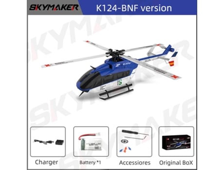 Helicóptero Rc K123/k124 2.4g 6ch Bnf/rtf, Motor Brushless, 3d/6g, Compatível Futaba, Brinquedo Infantil. Aeuzwr