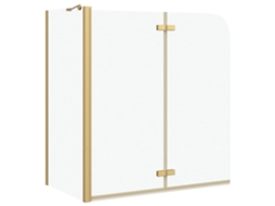 Conjunto 1 Resguardo De Duche Vidaxl Dourado Vidro Temperado (120 X 68 X 130 Cm)