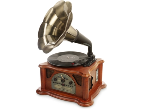 Gira-Discos RICATECH Music Center Rmc350 — Semi- Automático | Velocidade: 33 1/3 - 45 - 78 rpm