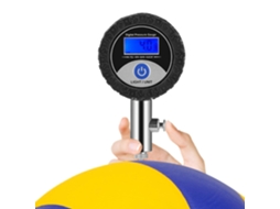 Bomba de ar portátil com manômetro para pneus de futebol americano e basquete.