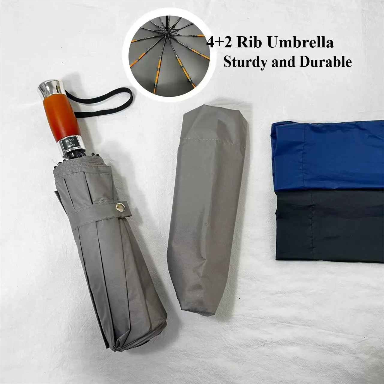 Guarda-chuva Totalmente Automático (cinza Claro 12k), Guarda-chuva Feminino 2 Em 1 Com Proteção Solar, Tamanho Grande.
