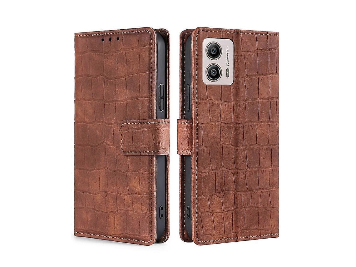 Capa De Celular Em Couro Sintético Com Fecho Magnético E Textura De Crocodilo Para Motorola Moto G53 5g/g13 4g/g23 4g