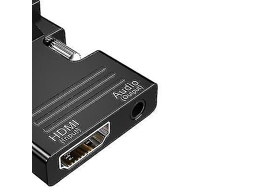 Cabo HDMI para VGA com saída de áudio, conversor HDMI Slowmoose