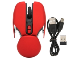 Aetheria mouse Sem Fio Ergonômico para Jogos com Bateria Integrada Dpi Ajustável Processo de Eletroplatagem Vermelho