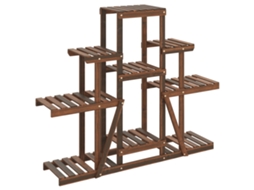 Flower Stand, Flower Stands Vidaxl Marrom Madeira (110 X 25 X 96 Cm)