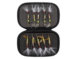 Isca de Pesca Sequin Rotativa Aço Carbono Resistente Salmoura 10pcs
