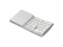 Teclado Bluetooth Dobrável, Teclado Sem Fio Recarregável Via Usb, Cor Prata. TAISHENGDA