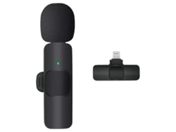 Microfone De Lapela Sem Fio Profissional Com Redução Ruído Para Smartphone E Pc Aquaforge