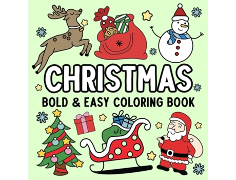 Livro Christmas Bold and Easy Coloring Book de Hue Coloring (Inglês)