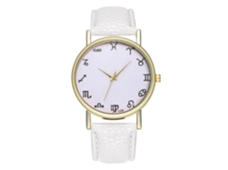 Reloj Deportivo Unisex De Cuero Analógico De Cuarzo Moda (blanco)
