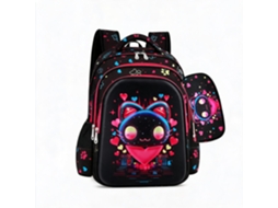 Mochila De Estudante 3d Casca Rígida, Leve, Suporte Lombar, 14 Polegadas Com Estojo Incluído