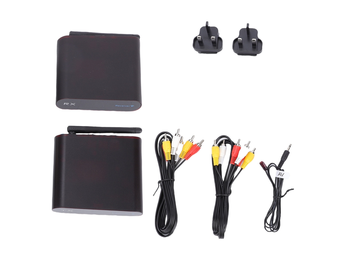 Transmissor Av Sem Fio EOOCOO com receptor e transmissor de áudio e vídeo 2.4ghz