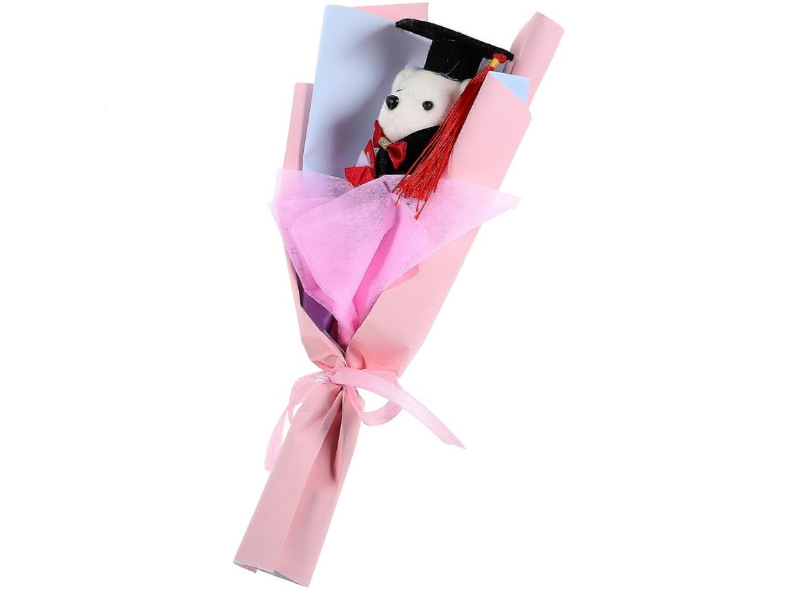 Buquê De Urso De Formatura, Rosa, Para Presente