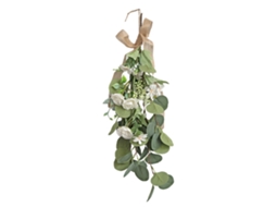 Decoração De Parede Suspensa White Rose Em Tecido De Seda Com Laxiscreed, 60cm