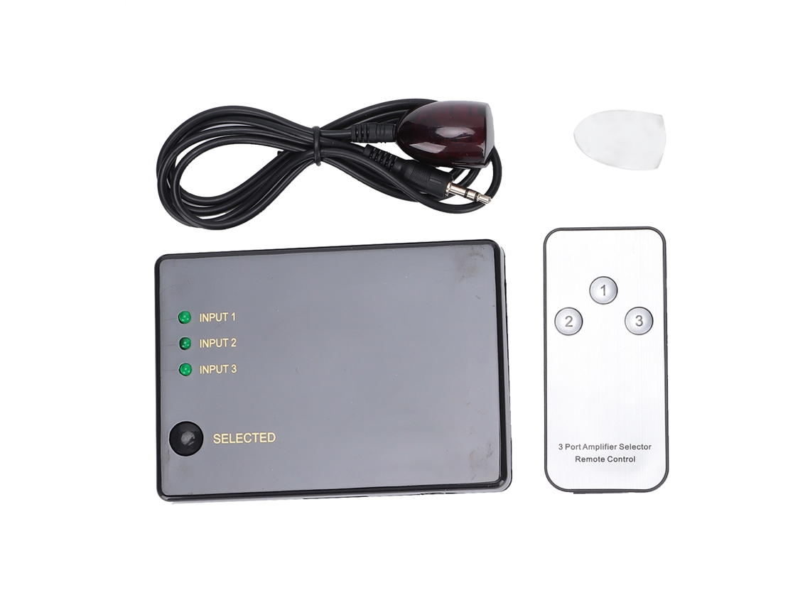 Interruptor Splitter Hd Multimedia Interface 3 em 1 com Infravermelho Resolução 4kx2k
