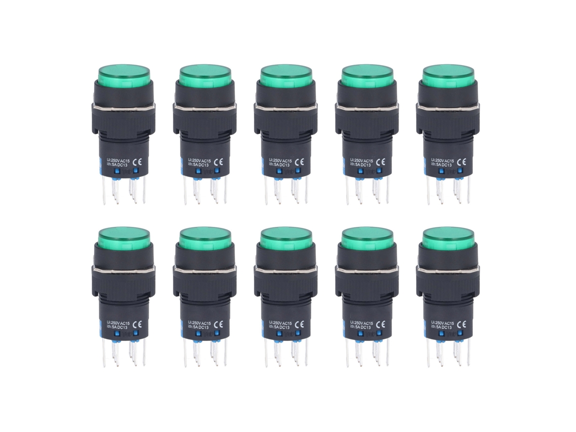 Interruptor com Luz 12v Momentâneo Autobloco