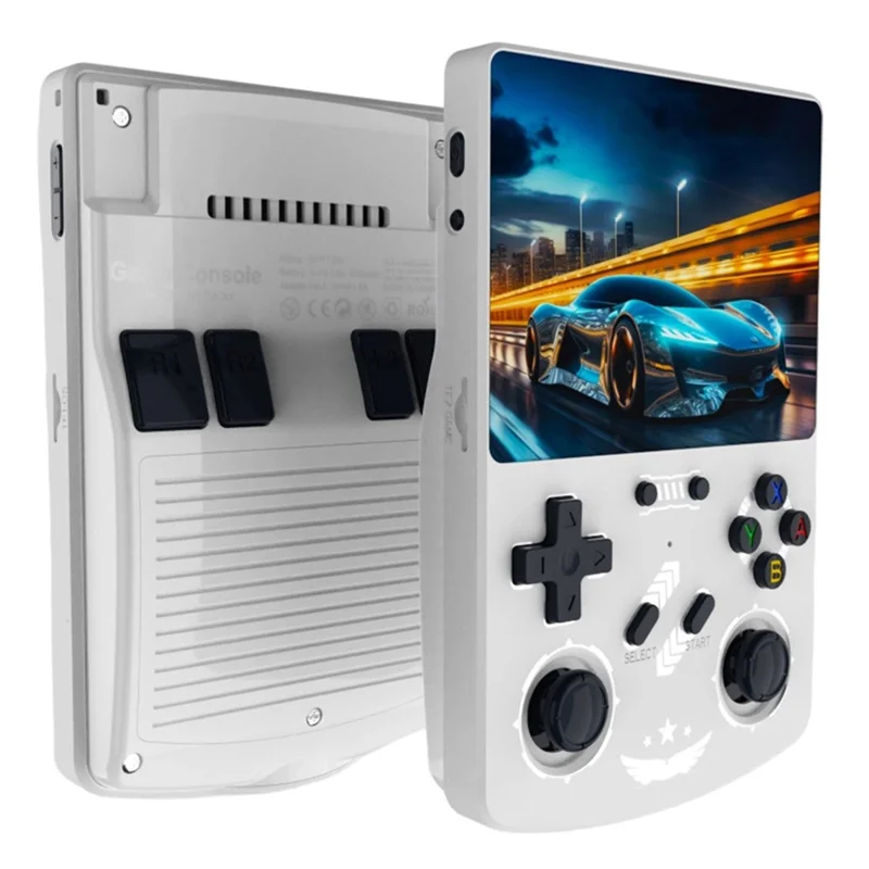 Consola De Jogos Portátil Halinuia Para R40xx, Ecrã Ips 4,2 Polegadas, Sistema Linux, Bluetooth, Leitor De Vídeo, Cartão Tf 64gb - Branco