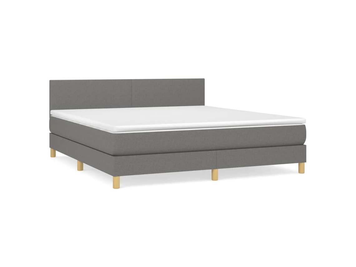 Box Spring Bed, Box Spring Beds Vidaxl Cinzeto Tecido (180 X 200 Cm)
