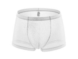 Boxer Briefs Masculinos Sexy Transparentes E Respiráveis