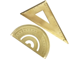 Régua Triangular Genérica Em Latão Dourado Com Escala Clara E Fácil De Ler, Ferramenta De Medição Precisa Para Prancheta