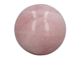Bola de Cristal Rosa Natural 2 Polegadas com Base Transparente para Adivinação e Fotografia
