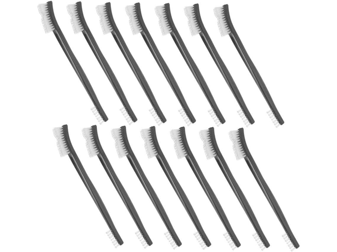 Conjunto de 15 escovas de limpeza Topbathy, plástico, ponta dupla