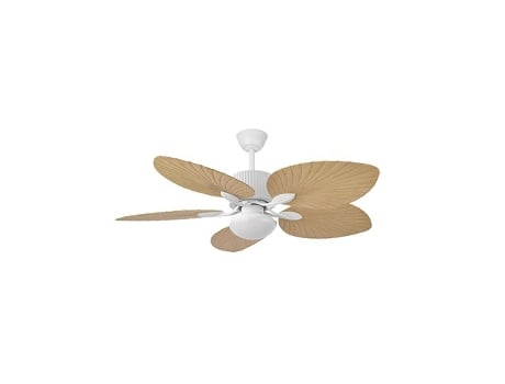 Ventilador De Teto Dc Colla Regulável Com Controle Remoto 5 Lâminas 132d Branco E Faia Fabrilamp (26w 3cct 2950lm)