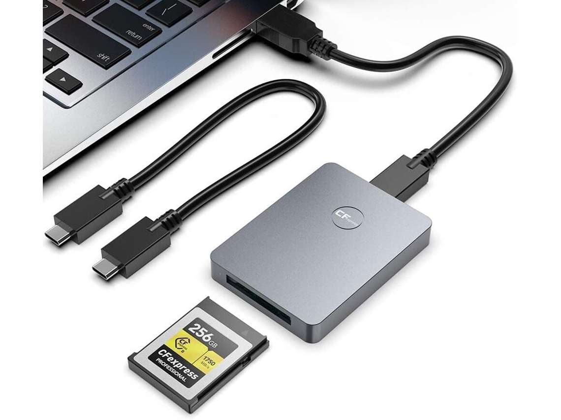 Leitor De Cartão Nördic Usb A E Usb C 3.2 10gbps Cfexpress A Prata Aquaforge