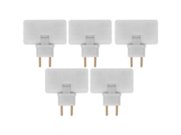 Conjunto De 5 Tomadas Planas Sem Fio Com Rotação 180 Graus, Adaptador De Tomada Europeia 1 Para 3 Unidades, 110, 250v