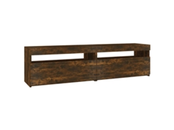Vidaxl Móvel De Tv Com Luzes Led 2 Pcs 75x35x40 Cm Carvalho Fumado