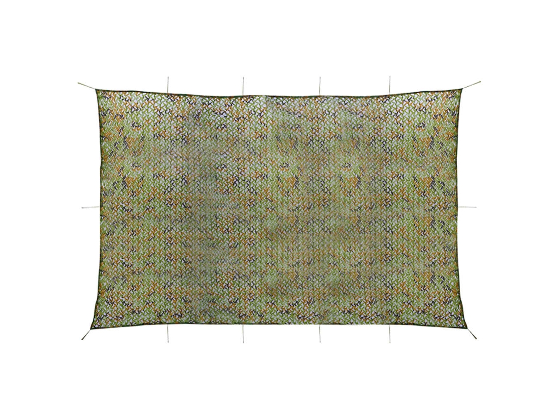 Vidaxl Rede De Camuflagem Com Saco De Armazenamento 4x7 M Verde