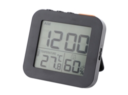 Relógio LCD Baok com temperatura e umidade, função soneca e alarme preciso para adultos, crianças e estudantes.