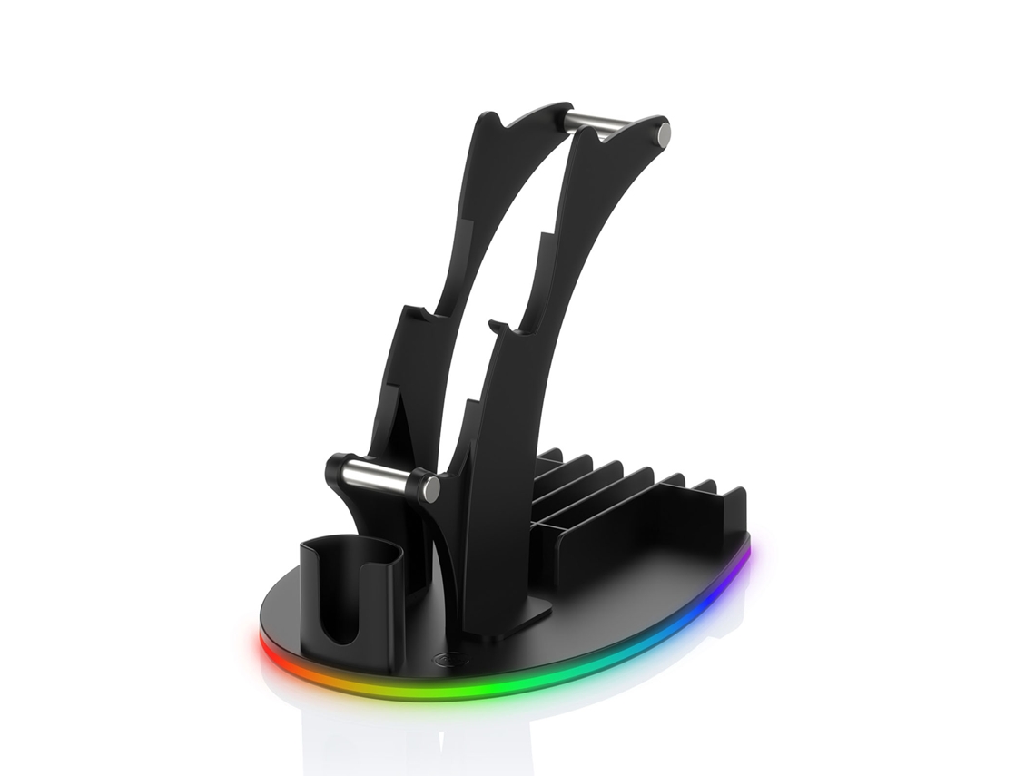 Suporte de armazenamento para desktop EOOCOO, com iluminação RGB