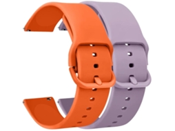 Kit 2 Bracelete Vivatone para Xiaomi Watch S1 Laranja e Lavanda