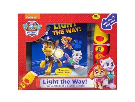 Livro Nickelodeon Paw Patrol Light The Way! Play-a-sound Book And 5-sound Flashlight De P I Kids (inglês)