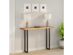Vidaxl Tampo De Mesa Retangular Borda Viva 140x30x3,8 Cm Acácia Maciça