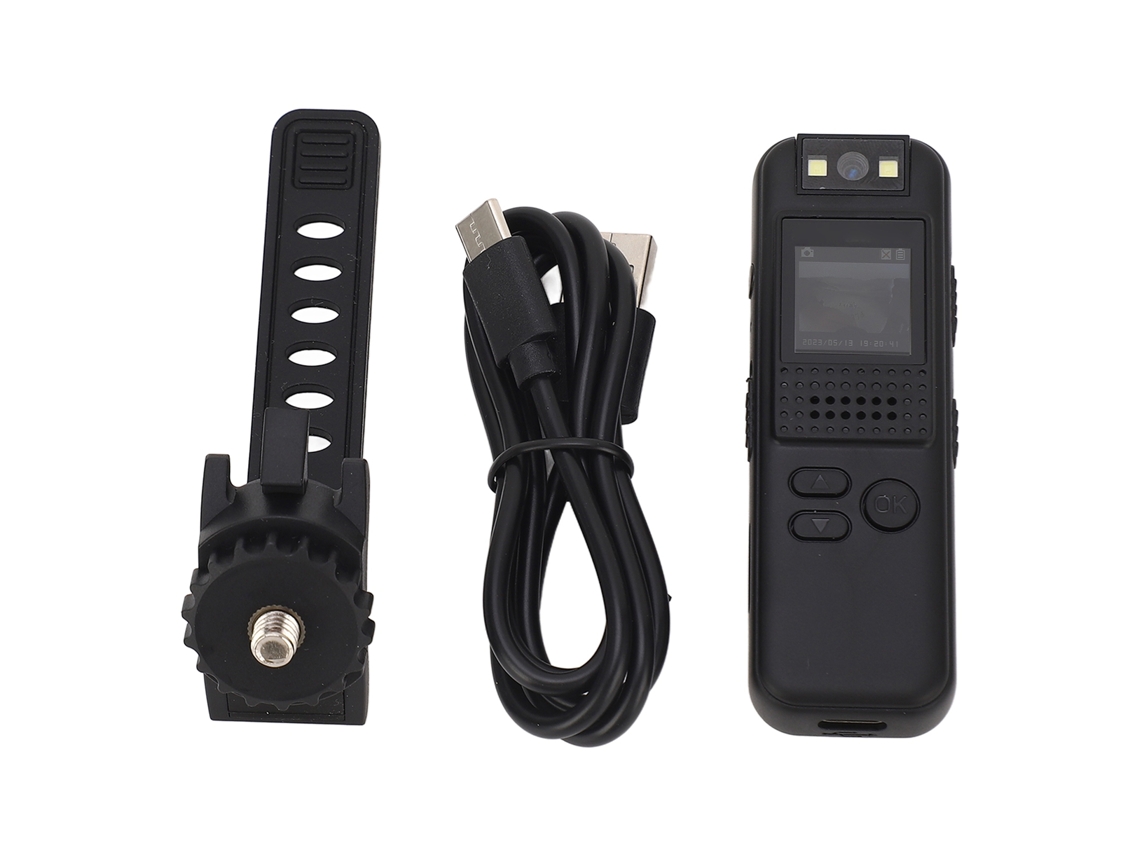 Câmera Corporal 1080p Hd Portátil com Lente Rotativa 180°, Prova D'água, Clip, Bateria 600mah para Esportes e Segurança Pessoal