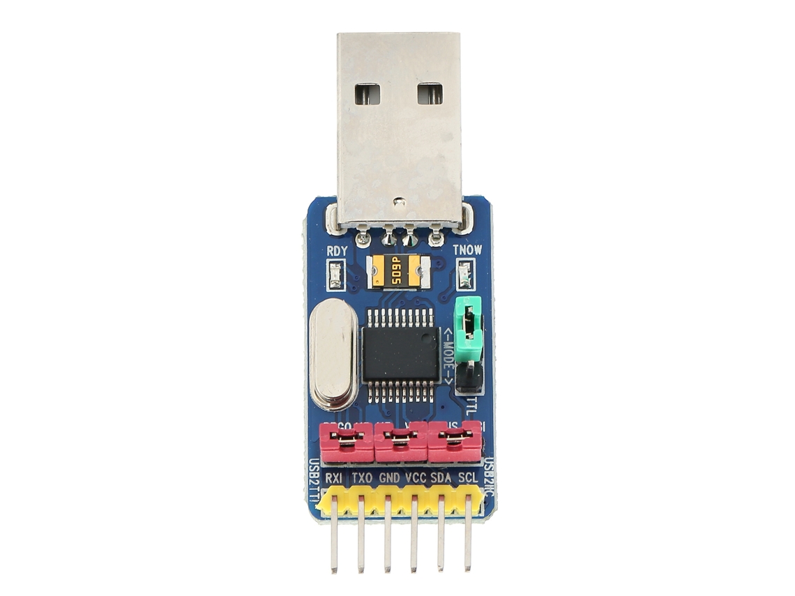 Módulo USB para Porta Série, Modos de Trabalho, Ponte I2C, UART, TLL, Chip YS CH341T, Componentes de Controle Industrial S/MARK