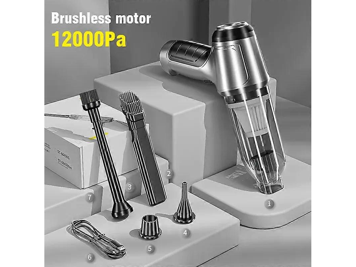 Aspirador De Pó Sem Fio Para Carro 12000pa, Motor Sem Escova, Aspirador De Pó Portátil, Grande, Seco E Úmido, Limpeza De Carro E Aquaforge