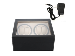 Enrollador De Relojes Automáticos Para 4 + Estuche De Almacenamiento De 6 Espacios Con Motor Silencioso