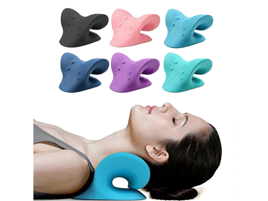Almofada De Massagem Relaxante Para Pescoço E Ombros, Dispositivo De Tração Quiroprática Cervical Para Alívio Da Dor E Ajuste Da C Aquaforge