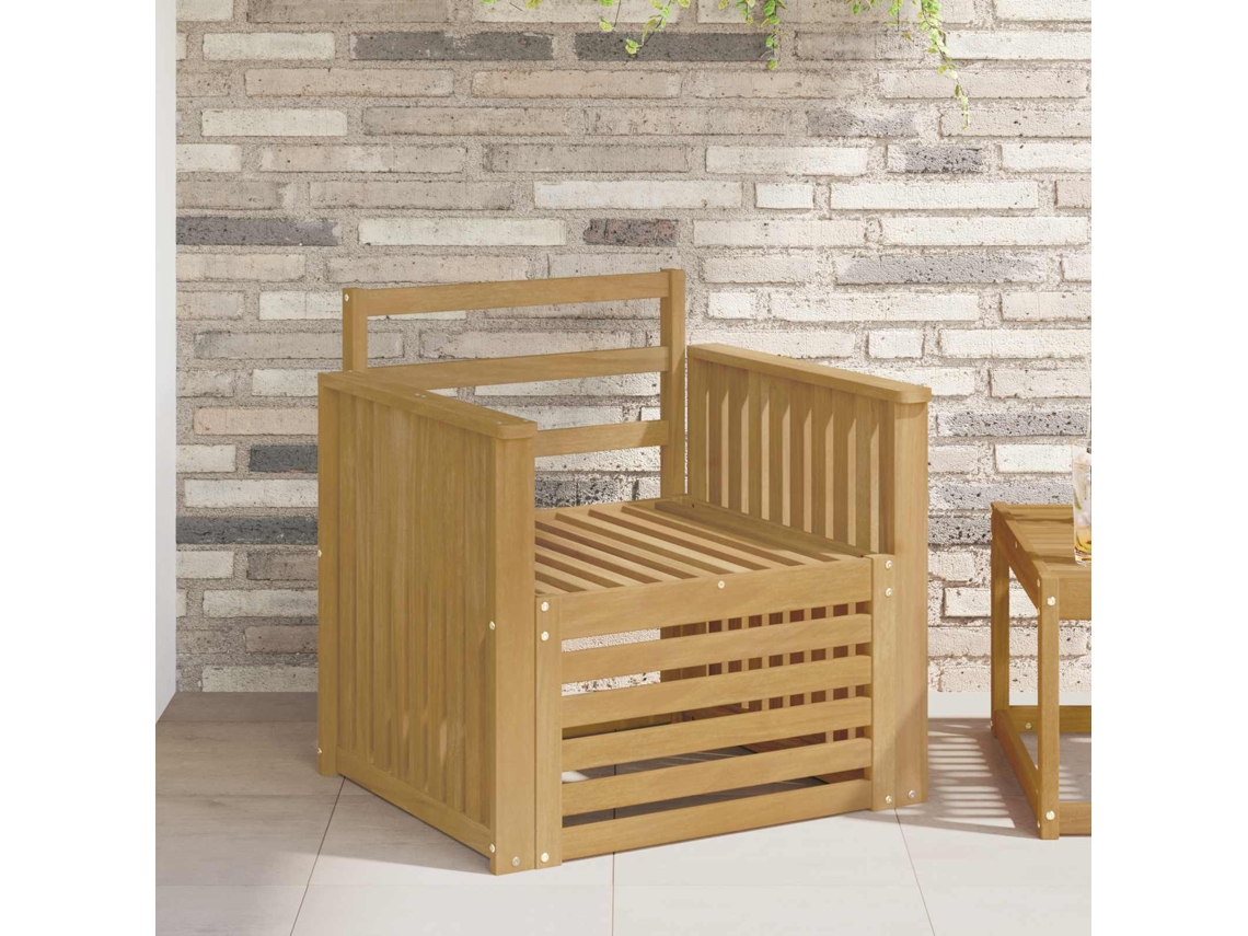Vidaxl Conjunto De Sofás Para Exterior Madeira Sólida De Acácia Branco