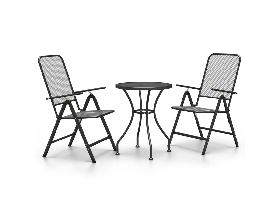 Garden Dining Set, Garden Dining Sets Vidaxl Antracite Malha (ø 60 Cm Table)