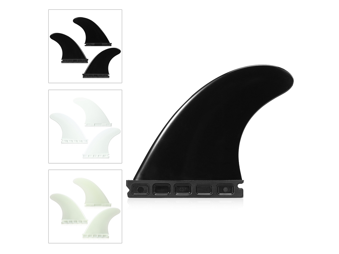 Mali conjunto de Aletas de Surf Tri Fin 4.37 Polegadas Fcs Futures Thruster Nylon Leve para Prancha de Surf