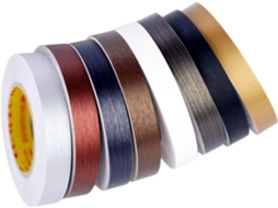 Fita adesiva nova e condicionada para acabamento de paredes multicoloridas, comprimento de 0,5 a 5 cm, 25 m, preta.
