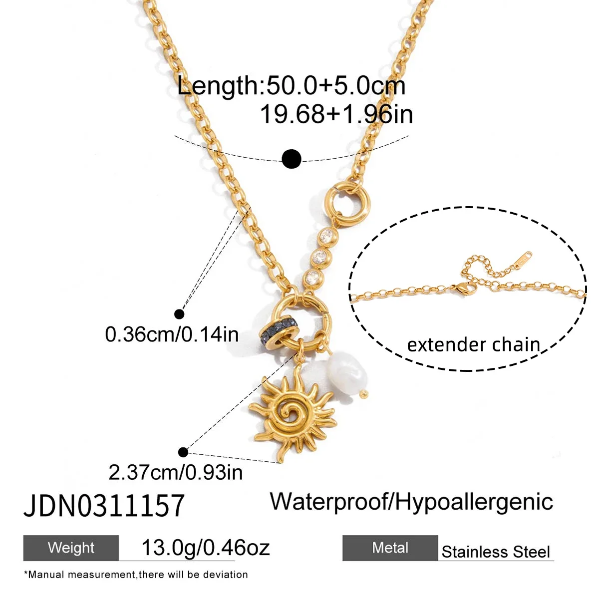 Colar Elegante Com Pingente De Pérola De Água Doce Em Formato De Girassol, Banhado A Ouro.