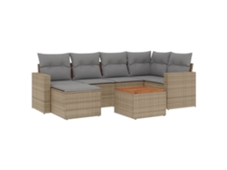 Garden Sofa Set, Garden Sofa Sets Vidaxl Bege Rattan / Vime (n/a)