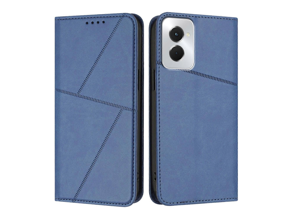 Capa Tipo Carteira Com Fecho Magnético E Suporte Para Motorola Moto G Power (2024) - Azul Royal