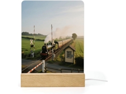 Iluminação noturna LED em formato Trem, para passagem rural, iluminação acrílica com base para banheiro.