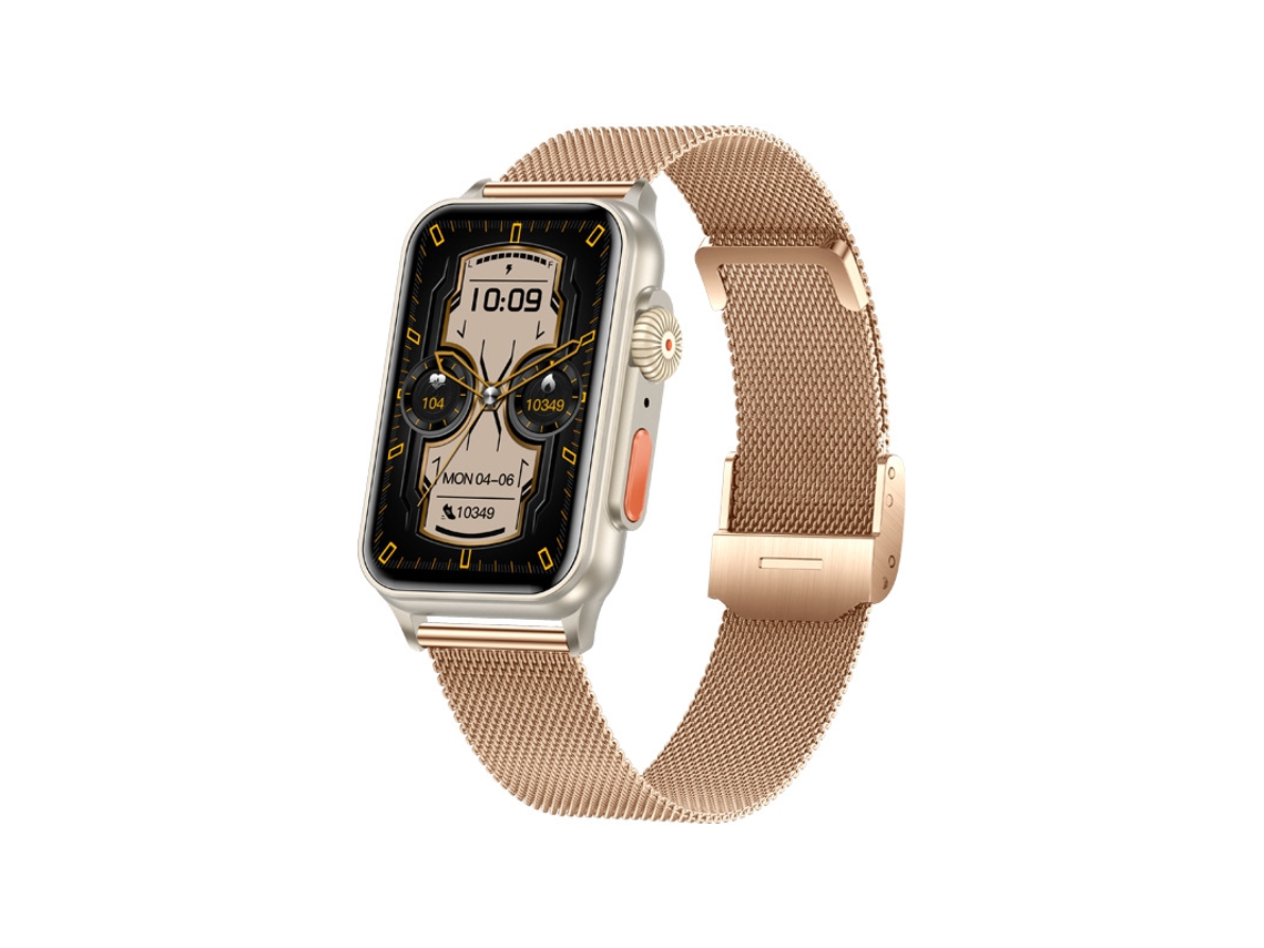 SHAH ARPAN Smart Watch H23 Multifuncional Bluetooth Call Space Gold Steel Versão em Inglês